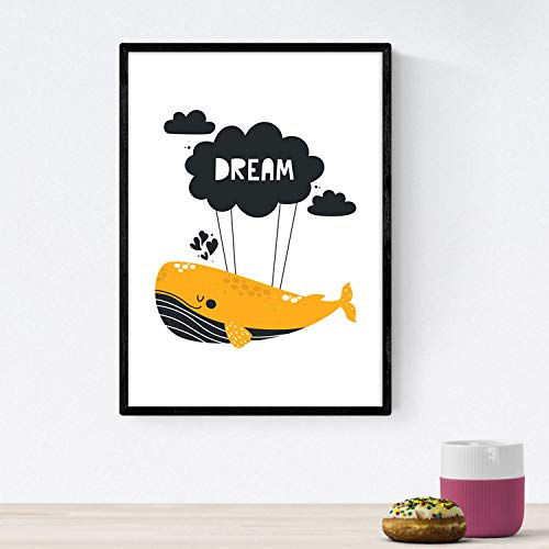 Pack de Cuatro Posters con Ilustraciones de Ballenas. Láminas con imágenes Infantiles de Ballenas. Ballenas Faro Marino Barco en el Fondo del mar. Tamaño A4 sin Marco… Pack de Cuatro Posters con Ilustraciones de Ballenas. Láminas con imágenes Infantiles de Ballenas. Ballenas Faro Marino Barco en el Fondo del mar. Tamaño A4 sin Marco…