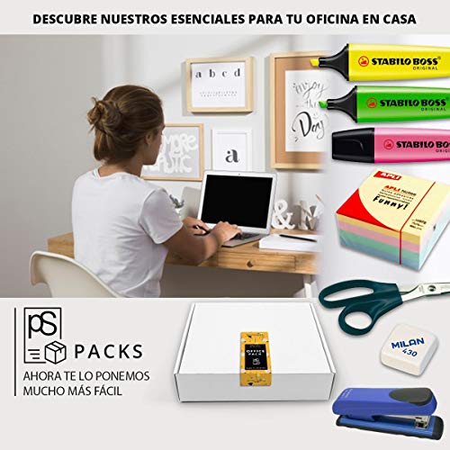 Pack Material Oficina - PS BASICS OFFICE (PLUS) - Kit de material Oficina: Subrayadores, Bolígrafos, Corrector Tipp-ex, Cinta Adhesiva, Tijeras, Grapadora. Productos de Papeleria al Mejor Precio Pack Material Oficina - PS BASICS OFFICE (PLUS) - Kit de material Oficina: Subrayadores, Bolígrafos, Corrector Tipp-ex, Cinta Adhesiva, Tijeras, Grapadora. Productos de Papeleria al Mejor Precio