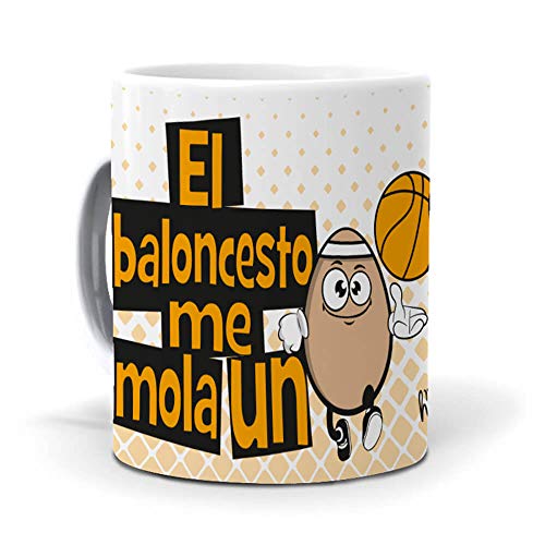 Pack Original y Personalizado para Regalo, Ideal para Hobby. El Baloncesto me Mola un Huevo. Libreta, boligrafo y Taza Maxima Calidad.