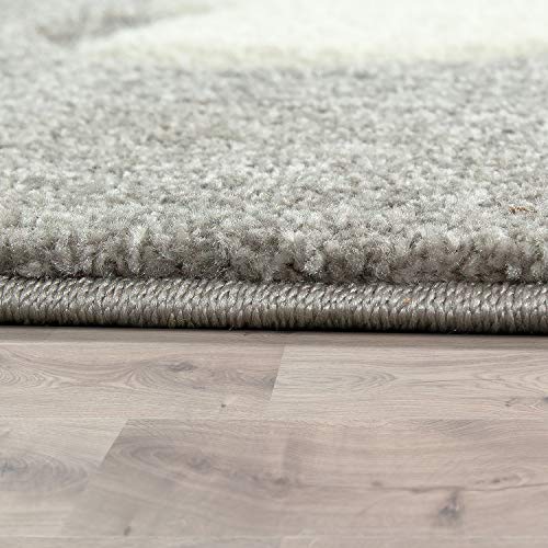 Paco Home Alfombra Infantil Pastel Cuadros Puntos Corazones Estrellas Blanco Gris Rosa, tamaño:160x230 cm Paco Home Alfombra Infantil Pastel Cuadros Puntos Corazones Estrellas Blanco Gris Rosa, tamaño:160x230 cm