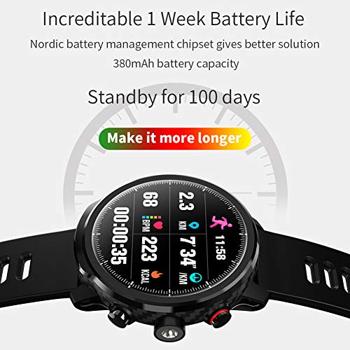 Padgene Smartwatch, Reloj Inteligente IP68 Impermeable Bluetooth SmartWatch con Múltiples Modos de Deportes, Fitness Tracker, Monitor de Dormir, Notificación de Llamada y Mensaje para Android e iOS