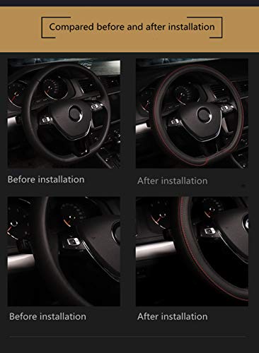 Pahajim Universal D Forma Microfibra Suave Funda para Volante Cubierta del Volante del Coche Universal Diámetro 38cm (15") Pahajim Universal D Forma Microfibra Suave Funda para Volante Cubierta del Volante del Coche Universal Diámetro 38cm (15")