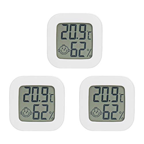 PAIRIER 3 Piezas Mini Termómetro Higrómetro Digital Monitor del Indicador medidor de Humedad para el Hogar Oficina Sala de bebés Guardarropa PAIRIER 3 Piezas Mini Termómetro Higrómetro Digital Monitor del Indicador medidor de Humedad para el Hogar Oficina Sala de bebés Guardarropa