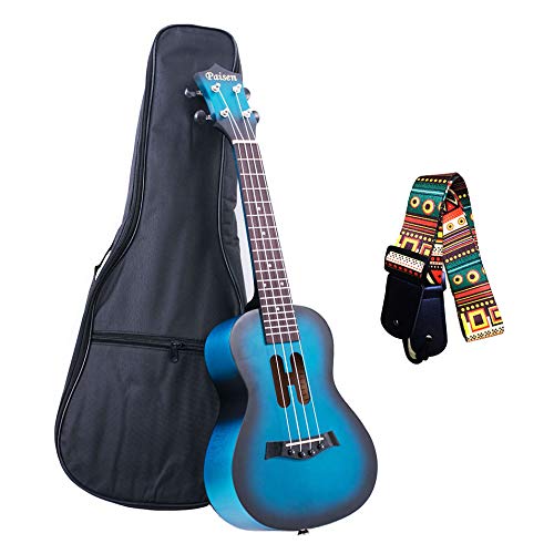 Paisen Lindo ukelele de concierto azul de 23 pulgadas para principiantes y niños con bolsa de ukelele acolchada gruesa, correa, el mejor regalo Aprenda a tocar el kit Paisen Lindo ukelele de concierto azul de 23 pulgadas para principiantes y niños con bolsa de ukelele acolchada gruesa, correa, el mejor regalo Aprenda a tocar el kit
