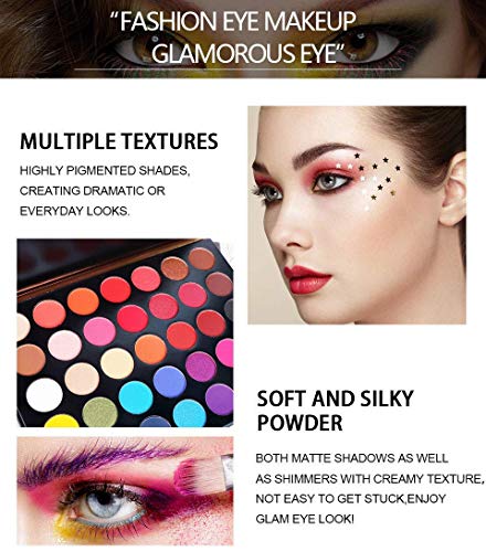 Paleta de sombras de ojos Paleta de maquillaje, tonos de color perfectamente combinables, mate, texturas luminosas y brillantes, para ojos seductores Paleta de sombras de ojos Paleta de maquillaje, tonos de color perfectamente combinables, mate, texturas luminosas y brillantes, para ojos seductores