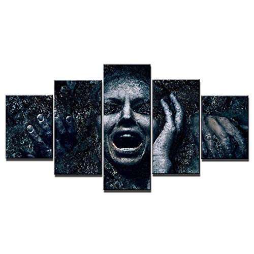 Palma de terror 5 Piezas Póster Cuadro en Lienzo Impresión Material Tejido no Tejido Artística Imagen Gráfica Decoracion de Pared - Listo para colgar(Con marco) Palma de terror 5 Piezas Póster Cuadro en Lienzo Impresión Material Tejido no Tejido Artística Imagen Gráfica Decoracion de Pared - Listo para colgar(Con marco)