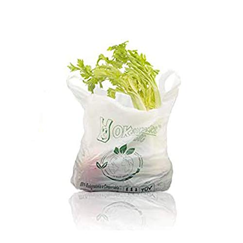 Palucart® - Caja con 500 bolsas de la compra biodegradables y compostables según la normativa 2018 (27 + 7 + 7 x 50)