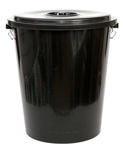 PAMEX Cubo de Basura con tapadera. Capacidad 100 litros. Especial Exterior (Negro) PAMEX Cubo de Basura con tapadera. Capacidad 100 litros. Especial Exterior (Negro)