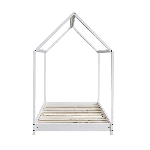 Panana - Marco Cama Infantil Jóvenes Forma de Casa o Cabaña Unisex para Colchón 80 * 160cm Estilo Escandinavo Incluye Somier Panana - Marco Cama Infantil Jóvenes Forma de Casa o Cabaña Unisex para Colchón 80 * 160cm Estilo Escandinavo Incluye Somier