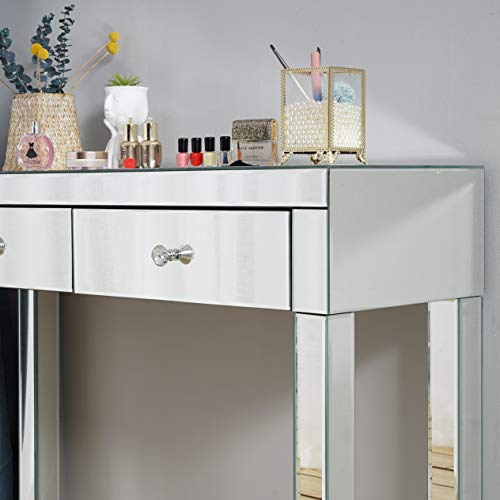 Panana - Mesa Tocador Cristal 2 Cajones con Tiradores Cómodas Pasillo Guarda Maquillajes Cosméticos Lámpara Fotos Flores Casa Dormitorio Salón Belleza Sala Entrada Moderna Lujosa Panana - Mesa Tocador Cristal 2 Cajones con Tiradores Cómodas Pasillo Guarda Maquillajes Cosméticos Lámpara Fotos Flores Casa Dormitorio Salón Belleza Sala Entrada Moderna Lujosa