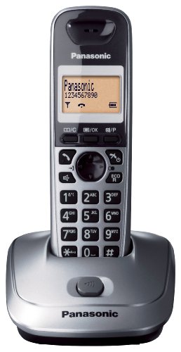Panasonic KX-TG2511JTM - Teléfono (DECT, LCD, AAA, Pared) Color Negro, Gris, Naranja [Versión Importada]