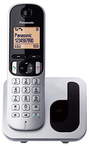 Panasonic KX-TGC210 - Teléfono fijo inalámbrico (LCD, identificador de llamadas, agenda de 50 números, tecla de navegación, modo ECO, reducción de ruido), Gris/Negro/Blanco, TGC21 Solo Panasonic KX-TGC210 - Teléfono fijo inalámbrico (LCD, identificador de llamadas, agenda de 50 números, tecla de navegación, modo ECO, reducción de ruido), Gris/Negro/Blanco, TGC21 Solo