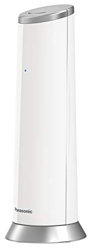 Panasonic KX-TGK210 - Teléfono Fijo Inalámbrico de Diseño, LCD 1.5", Identificador de Llamadas, Agenda de 50 Números, Bloqueo de Llamada, Modo ECO, color Blanco, 1 Unidad
