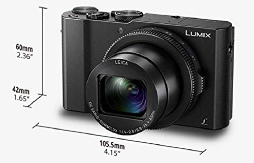 Panasonic Lumix DMC-LX15 - Cámara Compacta Premium de 20.9 MP (Sensor de 1", Objetivo F1.4-F2.8 de 24-72 mm, Zoom de 3X, Pantalla Abatible, 4K, WiFi,Raw), Color Negro