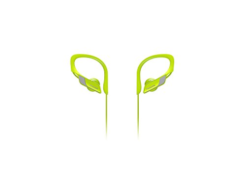 Panasonic Wings RP-BTS10E-Y- Auriculares Bluetooth Deportivos (Impermeables, Uso cómodo y ultraligero, Batería duradera, Cancelación de Ruido, Carga rápida, Deporte para Iphone y Android), Color Verde