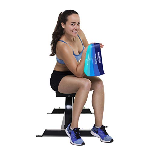 Panathletic Bandas Elasticas Fitness, Set de 5 Gomas – 5 Niveles de Resistencia, Guía de Ejercicios, eBook en Español y Bolsa – 5X Banda musculacion, Cintas para gluteos, Goma Elastica, Elasticos