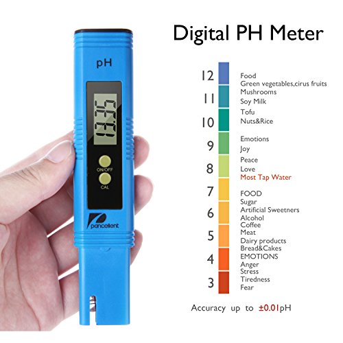 Pancellent Calidad del Agua Medidor de Prueba TDS PH 2 en 1 Kit 0 – 9990 ppm Rango de medición 1 PPM Resolución 2% Lectura precisión