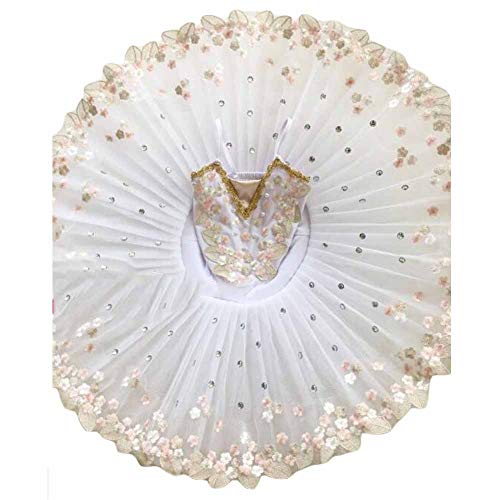 Panda Legends Vestido de Ballet de Cisne para niñas Vestido tutú de Baile Vestido Corto sin Mangas con Lentejuelas Hojas de Princesa Performance Performance, Blanco Panda Legends Vestido de Ballet de Cisne para niñas Vestido tutú de Baile Vestido Corto sin Mangas con Lentejuelas Hojas de Princesa Performance Performance, Blanco