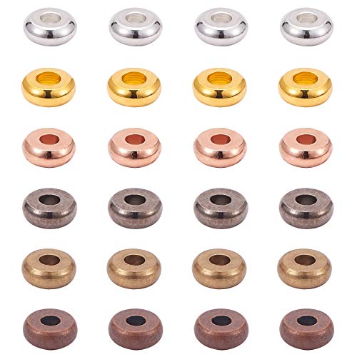 PandaHall Cuentas de metal Heishi de 4 mm, 300 unidades de 6 colores lisos espaciadores de disco Heishi espaciador de cuentas para arcilla polimérica Heishi disco para hacer pulseras y collares PandaHall Cuentas de metal Heishi de 4 mm, 300 unidades de 6 colores lisos espaciadores de disco Heishi espaciador de cuentas para arcilla polimérica Heishi disco para hacer pulseras y collares