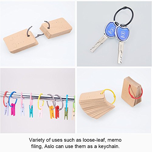 PandaHall Elite - 50 anillos para llavero, para libros de recortes, Ɣlbumes de manualidades, color mixto, 45 mm, 5 unidades / color, 50 unidades PandaHall Elite - 50 anillos para llavero, para libros de recortes, Ɣlbumes de manualidades, color mixto, 45 mm, 5 unidades / color, 50 unidades
