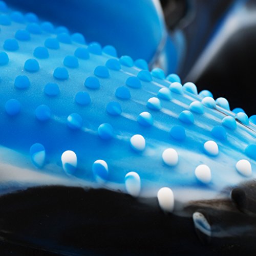 Pandaren® TACHONADO de silicona Fundas protectores de piel antideslizante para el PS4 Mando x 1 (camuflaje azul) + FPS PRO thumb grip x 8