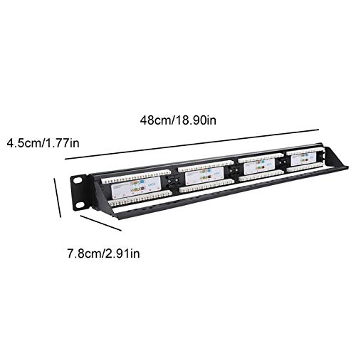 Panel de conexión de Datos práctico y práctico para Montaje en Rack de Cables de Red 100% Duradero para Equipos modulares para la construcción de Salas de máquinas Panel de conexión de Datos práctico y práctico para Montaje en Rack de Cables de Red 100% Duradero para Equipos modulares para la construcción de Salas de máquinas