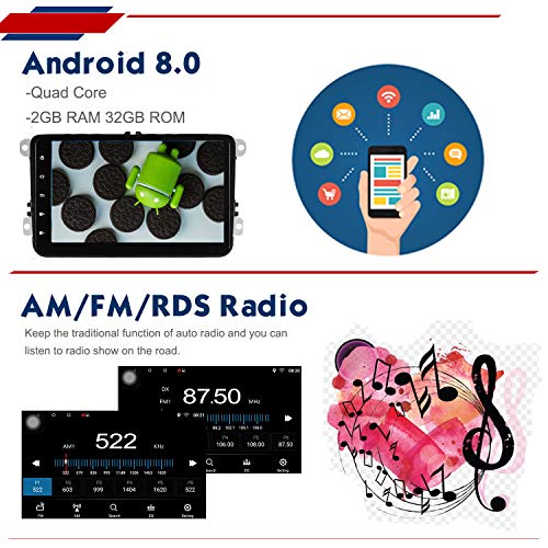 Panlelo S8 Plus Autoradio Am FM RDS para VW Seat Skoda Jetta Passat Golf Polo con Android 9.0 2GB RAM 32GB ROM Navegación GPS 8 Pulgadas 1024 * 600 Pantalla táctil Wi-Fi BT USB 2 DIN Panlelo S8 Plus Autoradio Am FM RDS para VW Seat Skoda Jetta Passat Golf Polo con Android 9.0 2GB RAM 32GB ROM Navegación GPS 8 Pulgadas 1024 * 600 Pantalla táctil Wi-Fi BT USB 2 DIN