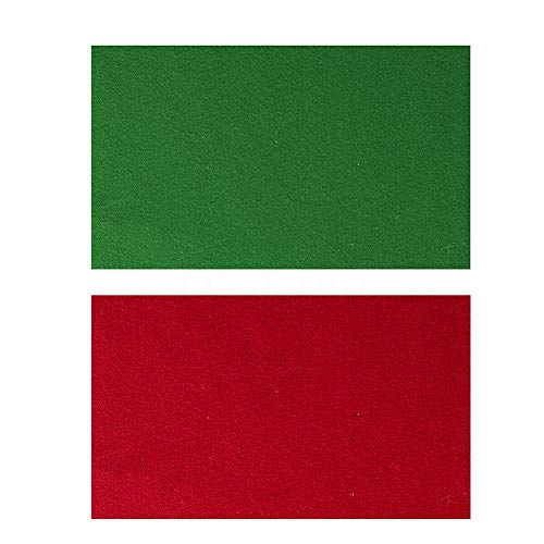 Paño de billar profesional para mesa de billar de 2,5 m, apto para mesa estándar de 9 m, para interior de billar y deporte, juego de accesorios, color verde/rojo