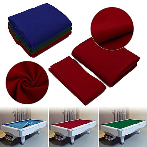 Paño de Mesa de Billar de Billar - Lana peinada + Paño de Billar de Nailon - Home Hotel 7/8/9 pies Tapete 6 Piezas Tiras Bar Billar Paño de Mesa de Billar Profesional Durable