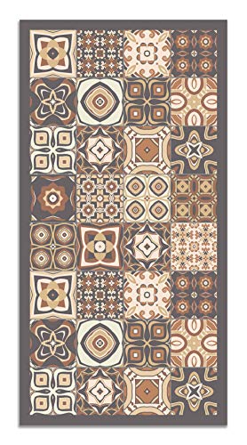 Panorama Alfombra Vinílica Baldosa Hidráulica Color Marrón 140 x 200cm - Alfombra Cocina Vinilo - Alfombra Salón Antideslizante, Antihongos e Ignífuga - Alfombras Grandes - Alfombras PVC Panorama Alfombra Vinílica Baldosa Hidráulica Color Marrón 140 x 200cm - Alfombra Cocina Vinilo - Alfombra Salón Antideslizante, Antihongos e Ignífuga - Alfombras Grandes - Alfombras PVC