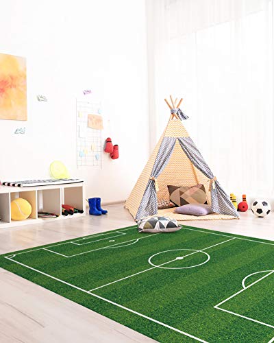 Panorama Alfombra Vinílica Campo de Fútbol 120x170 cm - Alfombra Infantil Vinilo - Alfombra Salón Antideslizante, Antihongos e Ignífuga - Alfombras Grandes - Alfombras PVC Panorama Alfombra Vinílica Campo de Fútbol 120x170 cm - Alfombra Infantil Vinilo - Alfombra Salón Antideslizante, Antihongos e Ignífuga - Alfombras Grandes - Alfombras PVC