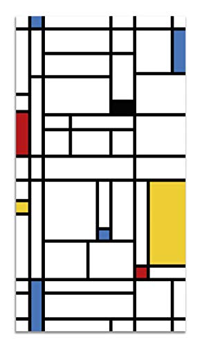 Panorama Alfombra Vinílica Mondrian 80x150 cm - Alfombra Cocina Vinilo - Alfombra Salón Antideslizante, Antihongos e Ignífuga - Alfombras Grandes - Alfombras PVC