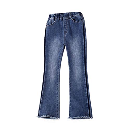 PanpanBox Niñas Vaqueros Evasé Stretch Denim Pants Jeans Cargo Pantalones Corte Bota Casual para 3-11 años (150 cm/ ~ 9-10 años) PanpanBox Niñas Vaqueros Evasé Stretch Denim Pants Jeans Cargo Pantalones Corte Bota Casual para 3-11 años (150 cm/ ~ 9-10 años)