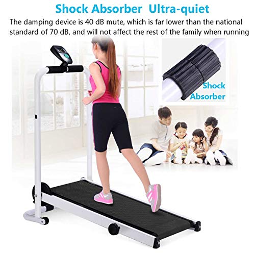 Pantalla LED Ligero Durable Plegable Cinta de Correr Manual Máquina de Trabajo Cardio Fitness Ejercicio Inclinación Hogar Ahorre Espacio Pantalla LED Ligero Durable Plegable Cinta de Correr Manual Máquina de Trabajo Cardio Fitness Ejercicio Inclinación Hogar Ahorre Espacio