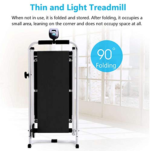 Pantalla LED Ligero Durable Plegable Cinta de Correr Manual Máquina de Trabajo Cardio Fitness Ejercicio Inclinación Hogar Ahorre Espacio Pantalla LED Ligero Durable Plegable Cinta de Correr Manual Máquina de Trabajo Cardio Fitness Ejercicio Inclinación Hogar Ahorre Espacio