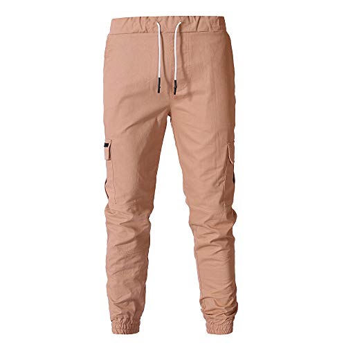 Pantalón Chandal Hombre Pantalones Deportivos Casual Multi-Bolsillo con Cordones Ajustado Fitness Gym Invierno Tallas Grandes Jogging de Hip-Hop Gusspower