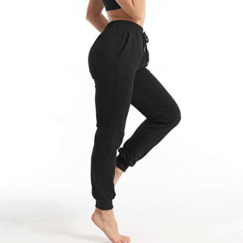 Pantalón Chándal y Deportivo para Mujer Pantalones de Estilo Libre Largo Suelto Elástico para Corredores Pantalón con Bolsillos y Cordón Ajustable para Deporte Yoga Gimnasio