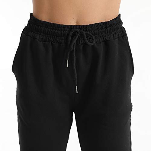 Pantalón Chándal y Deportivo para Mujer Pantalones de Estilo Libre Largo Suelto Elástico para Corredores Pantalón con Bolsillos y Cordón Ajustable para Deporte Yoga Gimnasio