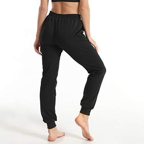 Pantalón Chándal y Deportivo para Mujer Pantalones de Estilo Libre Largo Suelto Elástico para Corredores Pantalón con Bolsillos y Cordón Ajustable para Deporte Yoga Gimnasio