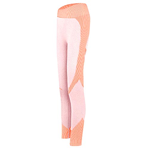 Pantalón de Yoga para Mujer Medias de Yoga de Longitud Completa Pantalón de Yoga de Cintura Alta Medias de botín con Textura Pantalones de Entrenamiento Leggings de Control de Barriga