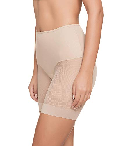 Pantalon Faja Anti-rozadura Invisible y Super Ligero. Tejido Elastico y Super Suave. (Beige, L)