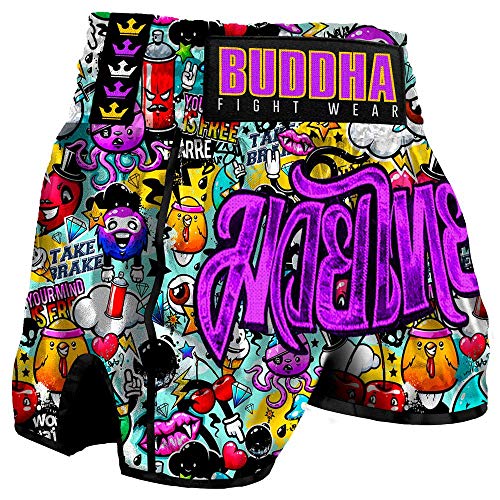 Pantalón Muay Thai Kick Boxing Buddha Retro Zippy