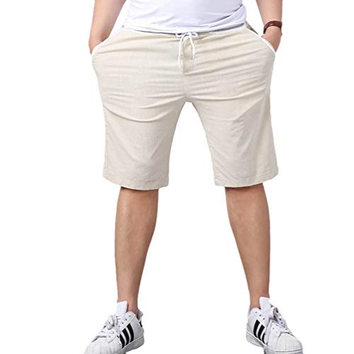 Pantalones Cortos De Tablero De Ocio De Gran Negocios Tamaño para Hombres Pantalones Cortos De Elasticidad Suelta Moda para Hombres (Color : Khaki, One Size : 3XL)