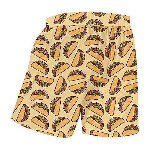 Pantalones Cortos Hombre Short Shorts De Natación Hombre 3D Print Burger Food Shorts De Playa Unisex Bodybuilding Fitenss Casual Pants-Burger_5XL