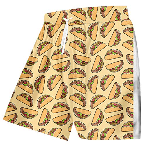 Pantalones Cortos Hombre Short Shorts De Natación Hombre 3D Print Burger Food Shorts De Playa Unisex Bodybuilding Fitenss Casual Pants-Burger_5XL