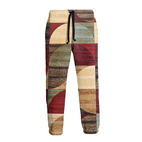Pantalones de chándal para hombre con diseño geométrico vintage persa tribal de la frontera antigua casual pantalones de jogger pantalones