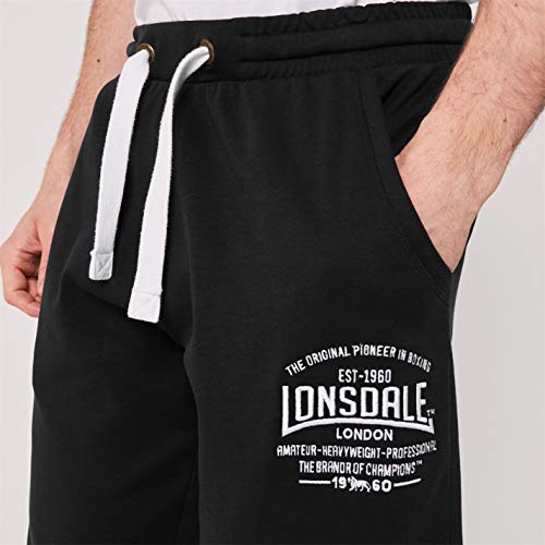 Pantalones de chándal para hombre, de la marca Lonsdale, hombre, Black - Black, Small