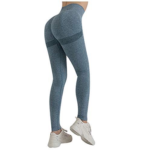 Pantalones de Ejercicio Pantalones Yoga Deportivos Fitness Activos Levantar glúteos Pantalones Yoga Ajustados Cintura Alta Pantalones Control Barriga Leggings Entrenamiento elásticos