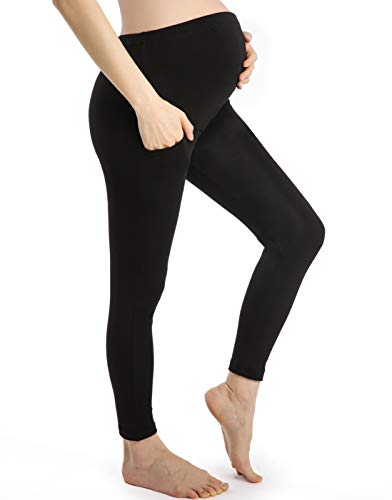 Pantalones de embarazo para mujer de longitud completa leggings de maternidad sobre el bump pantalones embarazadas