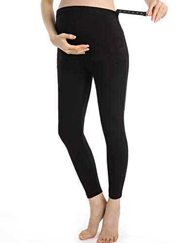 Pantalones de embarazo para mujer de longitud completa leggings de maternidad sobre el bump pantalones embarazadas